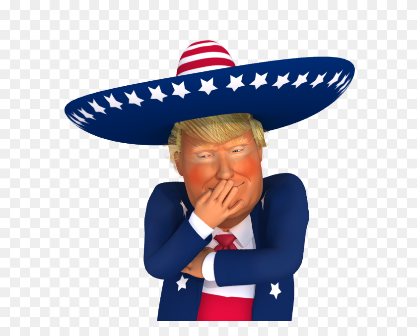 618x618 Trumpstickers Embarrassed Trump Caricature Free Png Images - Embarrassed Clipart
