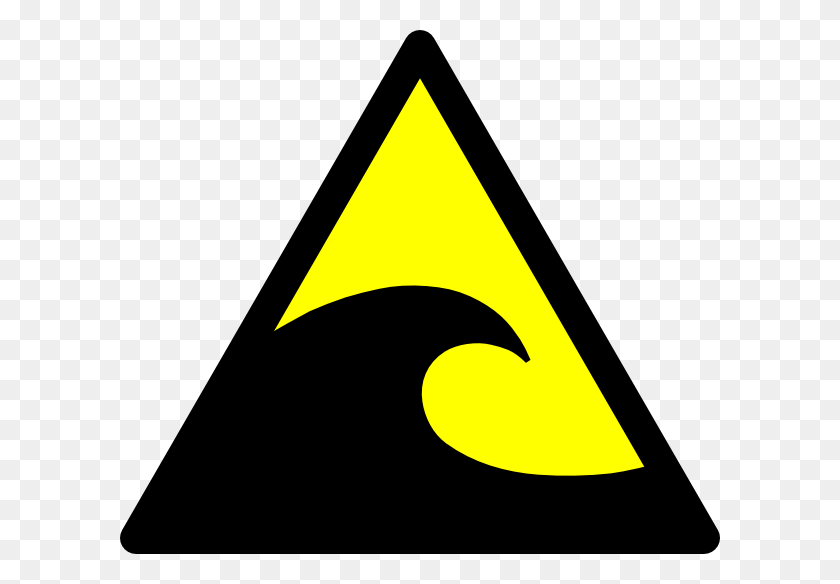 600x524 Tsunami Hazard Sign Clip Art - Hazard Clipart