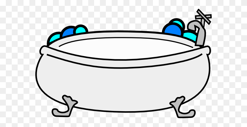 600x373 Tub Clipart Group With Items - Hot Water Clipart