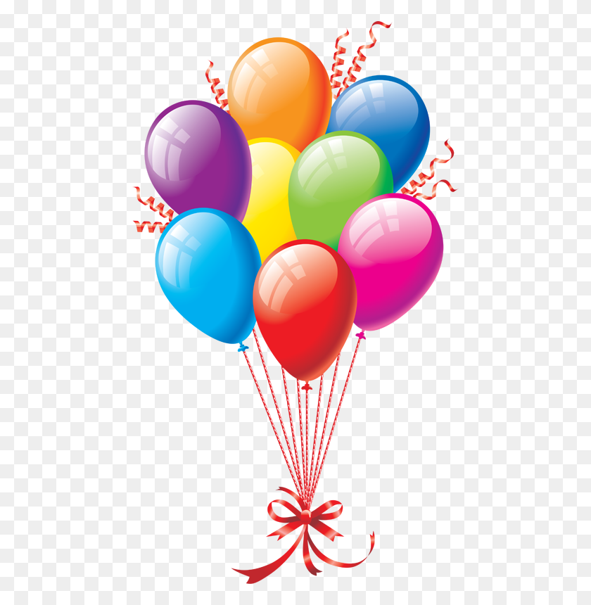 465x800 Tubes Anniversaires Clipart Birthday, Balloons - Free Happy Birthday Clip Art