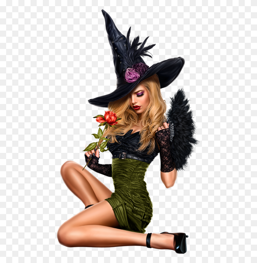 470x800 Tubes Artist Verymany Witches And Vampires Clipart - Halloween Witch Clipart