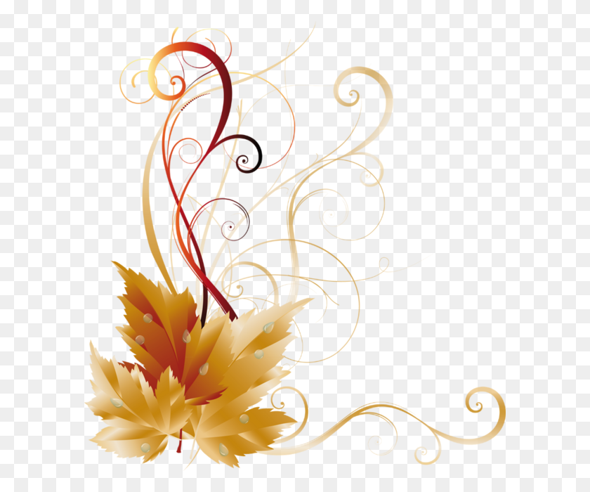 600x640 Tubes Coins Headers Autumn Leaves, Leaves And Fall - Fall Leaves Border PNG