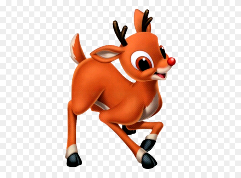 387x561 Tubes Noel Rennes, Traineaux Noel Christmas - Christmas Deer Clipart