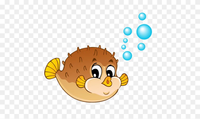 500x441 Tubes Poissons Fishes Fish, Sea And Sea Creatures - Puffer Fish Clipart