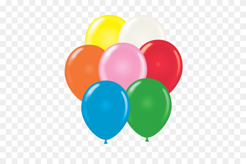 500x500 Tuf Tex Inch Standard Assortment With White Latex Balloons - White Balloons PNG