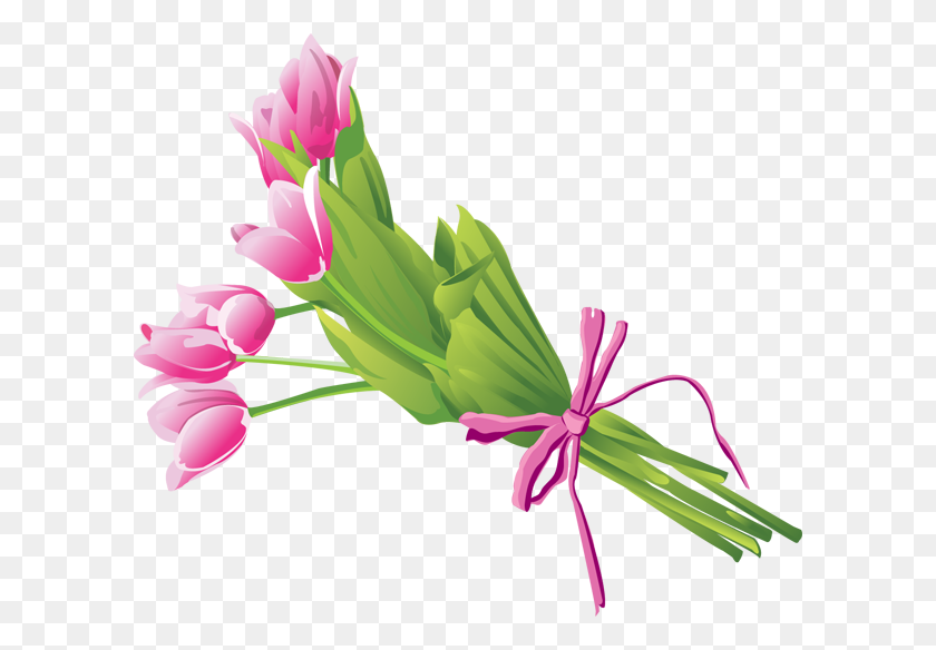 600x524 Tulip Bouquet Clip Art Free Image - Tulip Images Clip Art