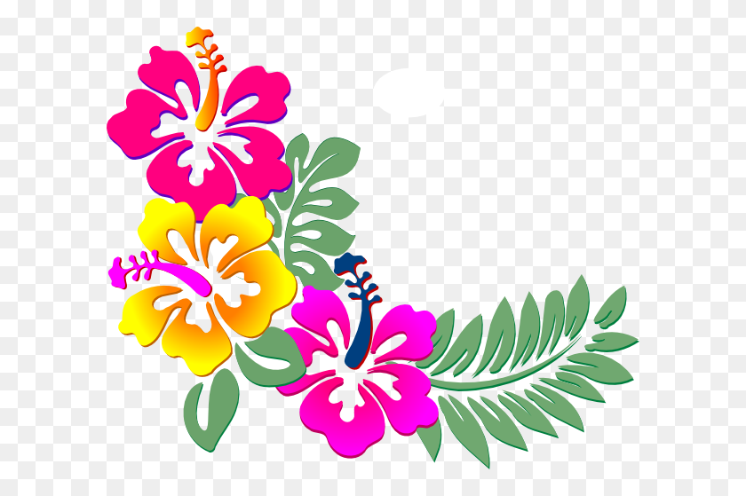 600x499 Тюльпан Клипарт Цветок Гибискуса - Гавайский Цветочный Клипарт