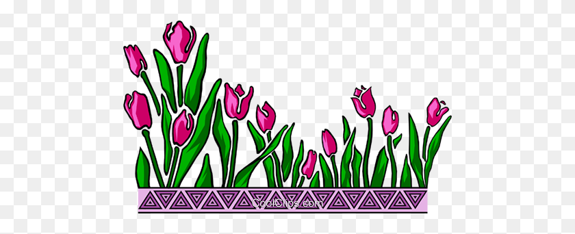 480x282 Tulip Design Royalty Free Vector Clip Art Illustration - Free Tulip Clipart