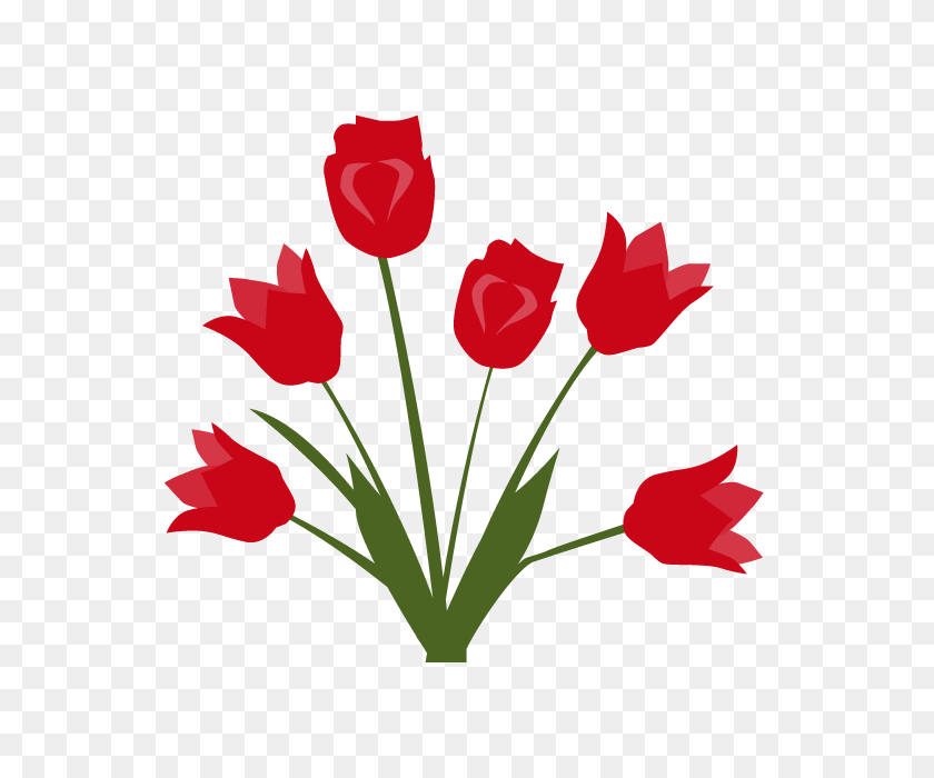 640x640 Tulip Flower Clip Art Material Free Illustration Image - Trouble Clipart