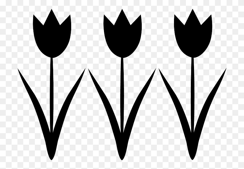 720x524 Тюльпаны Клипарт Черно-Белые Картинки - День Матери Черно-Белый Клипарт