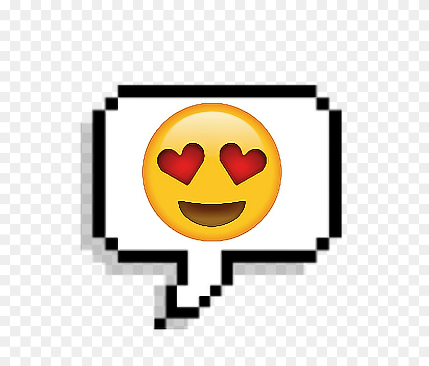 672x658 Tumblr Corazon Emoji Sticker Enamorado Pixel - Emoji Enamorado PNG
