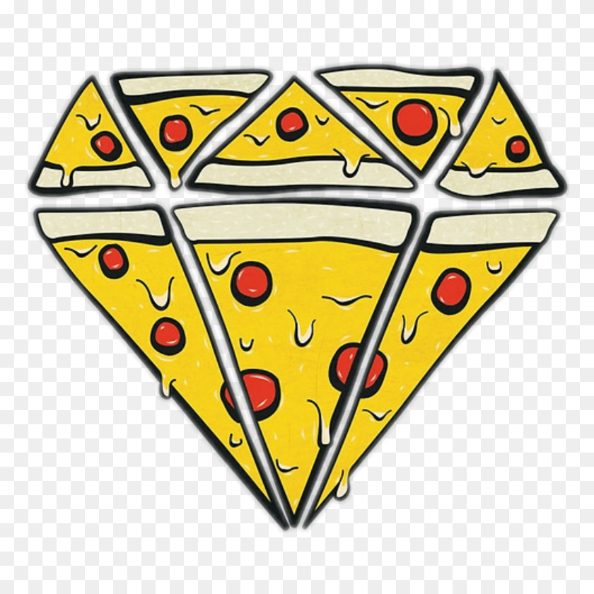 2896x2896 Tumblr Diamond Diamante Pizza Freetoedit - Pizza PNG Tumblr