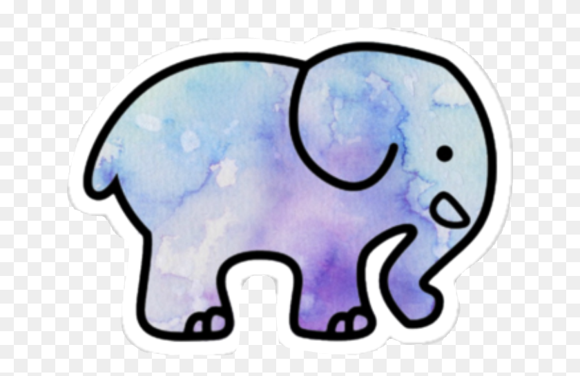 646x485 Tumblr Elefant Elefante Acuarelas Degradado Degrade Ran - Elefante Clipart
