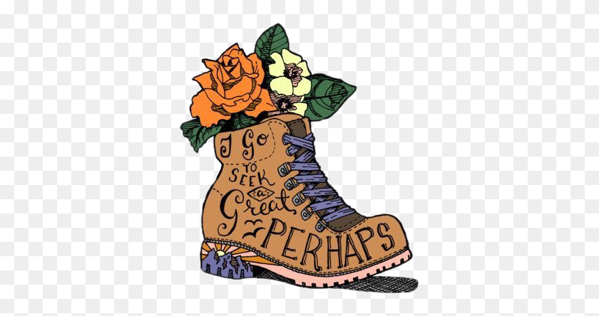 339x384 Tumblr Flores Flor Zapato Hipster Flowerfreetoedit - Work Boots Clipart