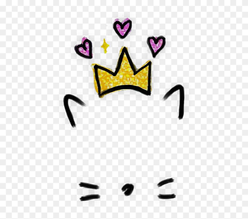 472x682 Tumblr Snapchat Aesthetic Filter Love Cute Crown Heart - Tumblr Crown PNG