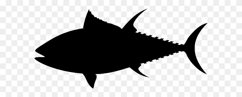 600x277 Tuna Clip Art - Black And White Clipart Fish