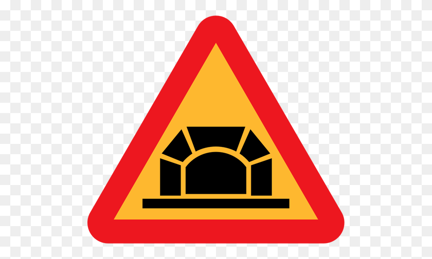 500x444 Tunnel Road Sign Vector Clip Art - Tunnel Clipart