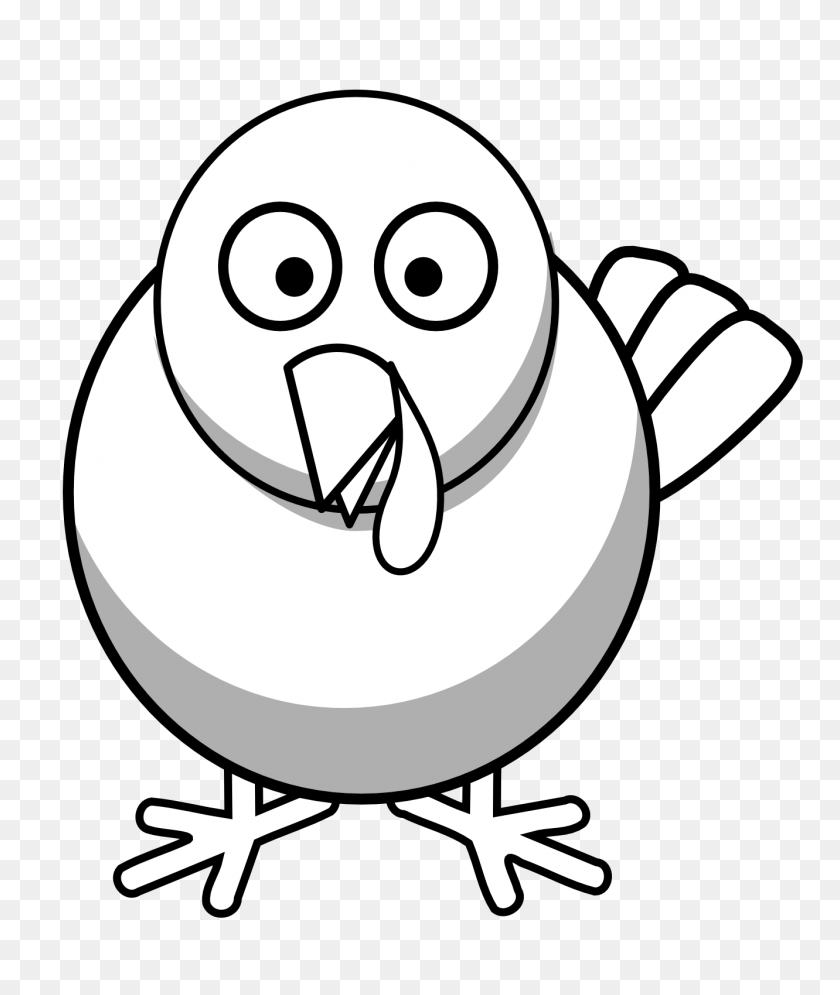 1331x1597 Turkey Clipart Black And White - Turkey Face Clipart