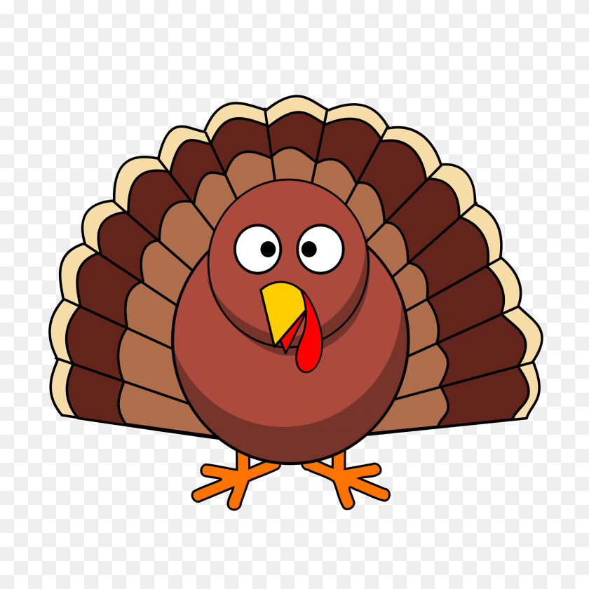 2400x2400 Turkey Clipart Black And White - Cooked Turkey Clipart