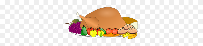 300x133 Turkey Clipart Thanksgiving - Turkey Day Clipart