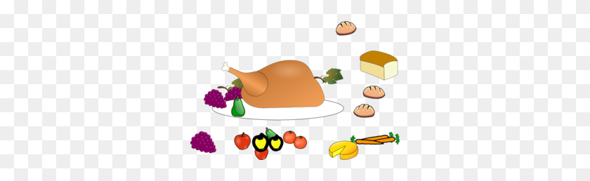 298x198 Turkey Dinner Clip Art - Thanksgiving Dinner Clipart
