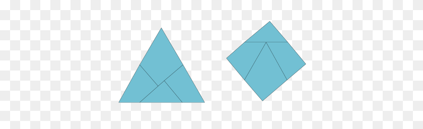 415x196 Convertir Un Triángulo En Un Cuadrado - Triángulo Equilátero Png