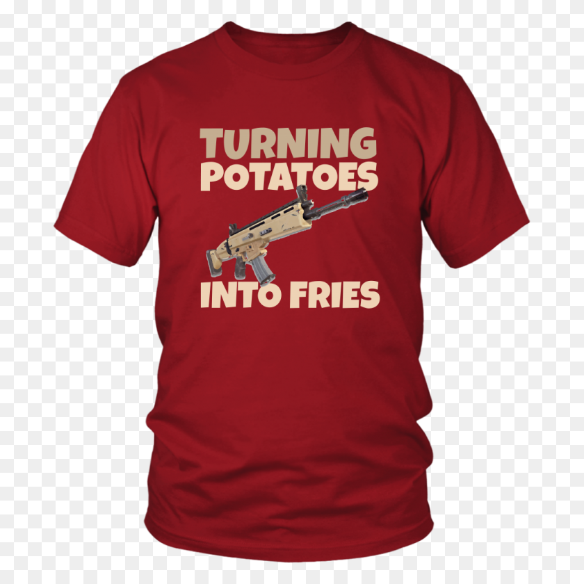 1024x1024 Turning Potatoes Into Fries Fortnite Battle Royale Gamer Tshirts - Fortnite Weapons PNG
