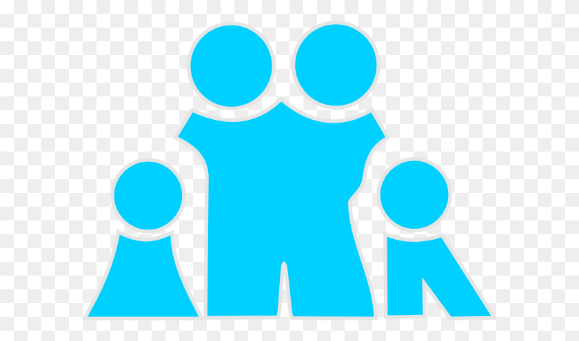 600x435 Turqoise Blue Family Png, Clip Art For Web - Family Picture Clipart