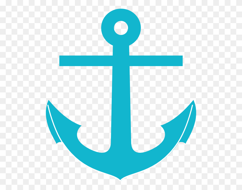 522x598 Turquoise Clipart Anchor - Anchor PNG