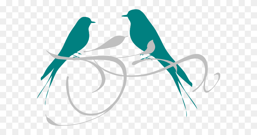 600x380 Turquoise Clipart Bird Silhouette - Birdie Clipart
