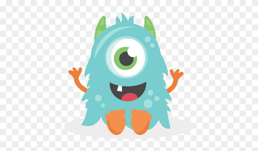 432x432 Turquoise Clipart Cute Baby Monster - Monster Mash Clip Art