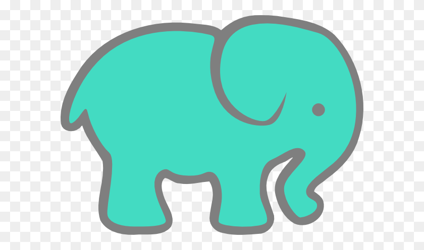600x436 Бирюзовый Слон Png Картинки Для Интернета - Слон Png Клипарт