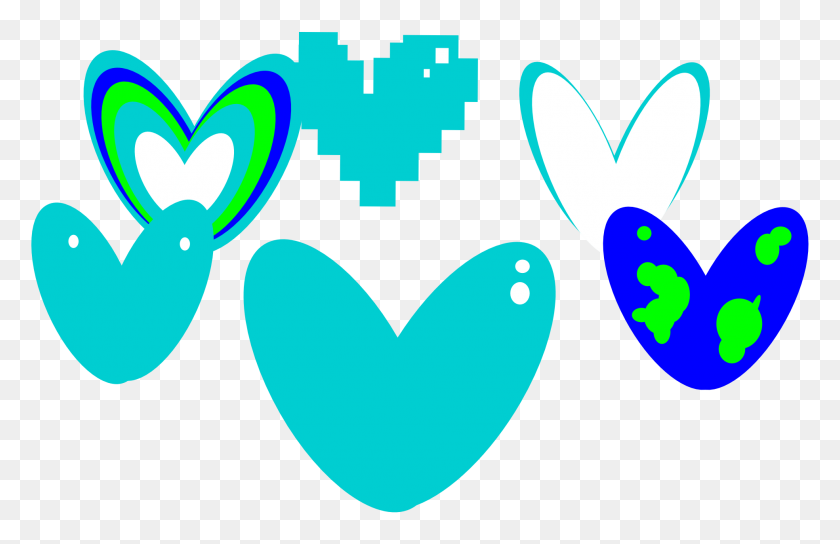1969x1223 Turquoise Heart Clipart - Tweet Clipart