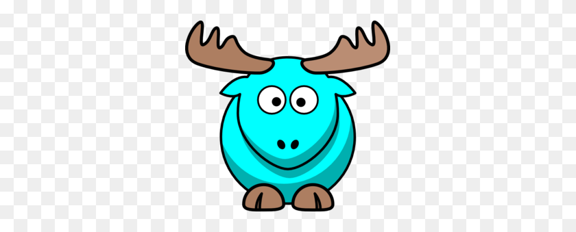 299x279 Turquoise Moose Cartoon Clip Art - Free Moose Clipart