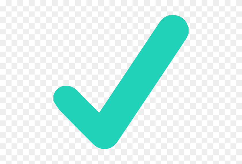 512x512 Turquoise Tick Check Mark - Check Mark Icon PNG