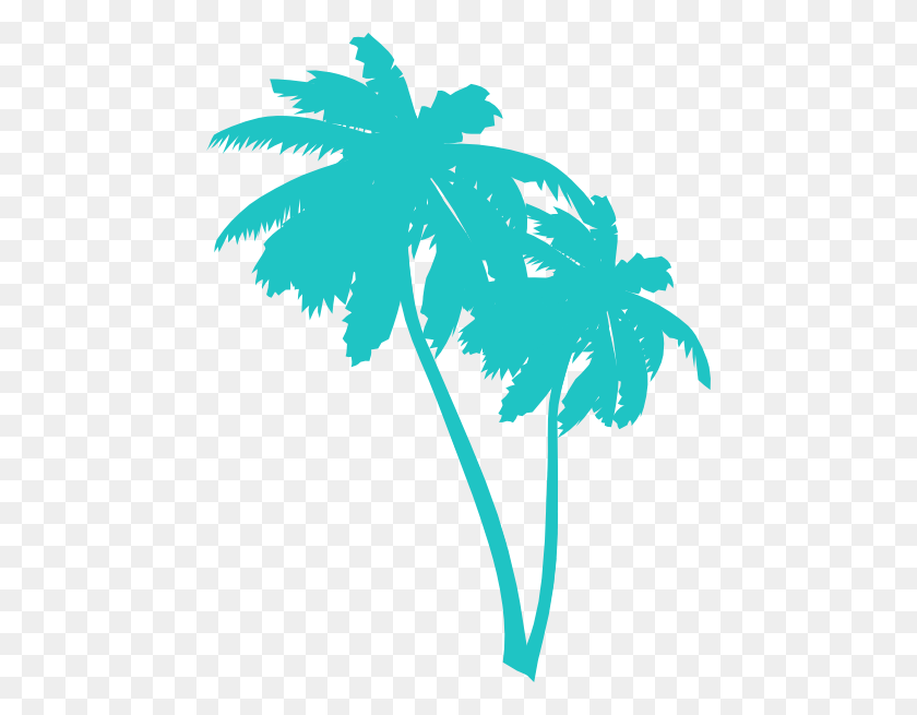 462x595 Turquoise Tree Clipart Clip Art Images - Palm Tree Leaves Clip Art