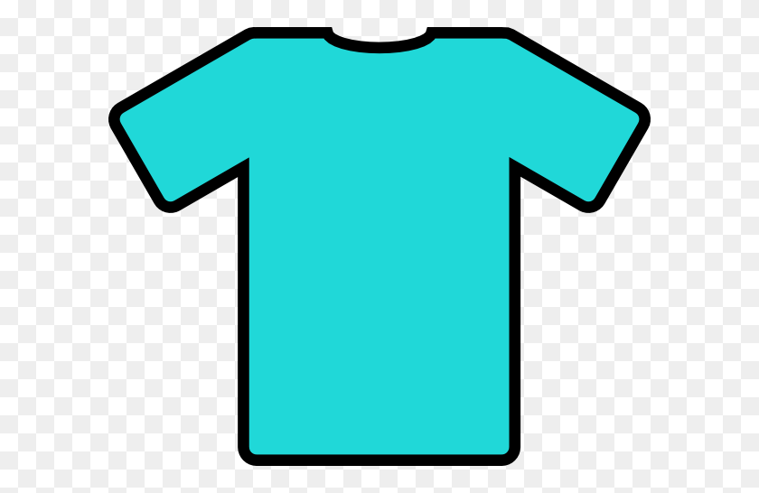 600x486 Turquoise Tshirt Clip Art - Shirt Outline Clipart