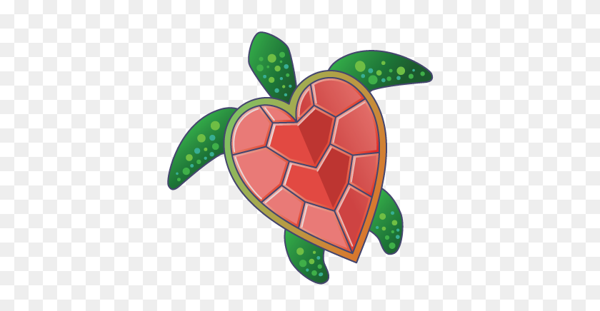 414x376 Turtle Clipart Valentine - Turtle Shell Clipart