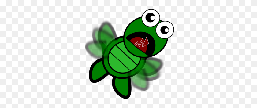 299x294 Turtle Flapping Clip Art - Moving Clipart