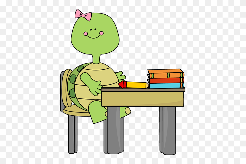 427x500 Turtle In School Clip Art - Turtle Clipart PNG