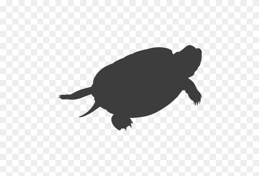 512x512 Turtle Lying Silhouette - Sea Turtle PNG