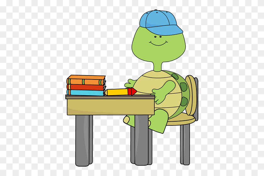 423x500 Turtle School Cliparts - Driving To School Clipart