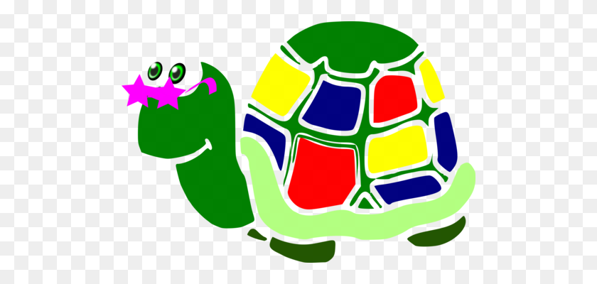498x340 Черепаха, Черепаха И Заяц, Рисующий Компьютер - Черепаха И Заяц, Клипарт