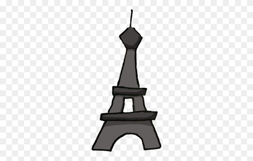 234x475 Tux Paint - Clipart Torre Eiffel Blanco Y Negro