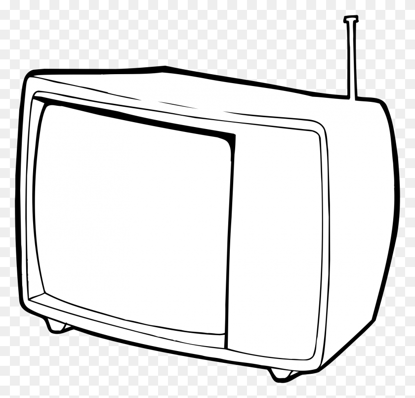 1728x1651 Телевизионный Клипарт Черный И Белый - Радио Клипарт Черный И Белый