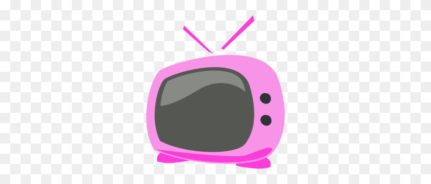 270x299 Tv Clipart Pink - Телевизор С Плоским Экраном Клипарт