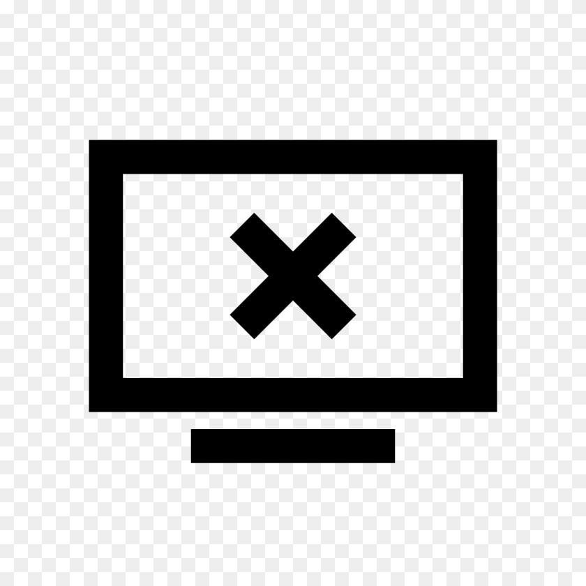 1600x1600 Tv Icon - Off White PNG