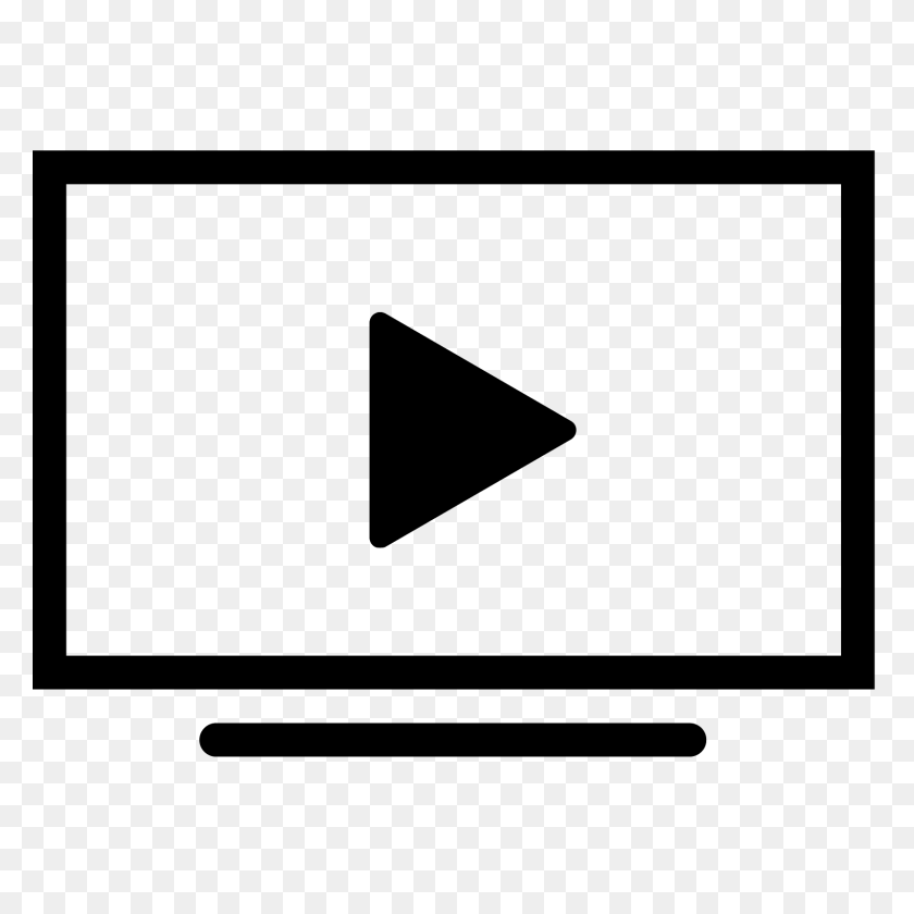 1600x1600 Icono De Programa De Televisión - Reproducir Video Png