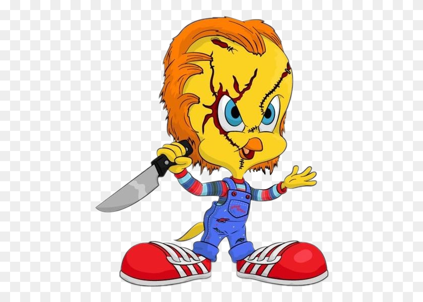 466x540 Tweety Chucky Horror - Chucky Clipart