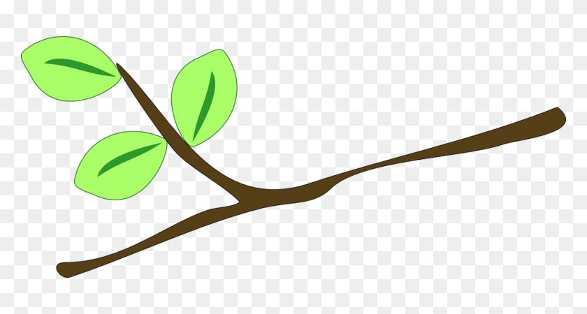 960x480 Twig With Leaves Clip Art Free Cliparts - Twig Clipart